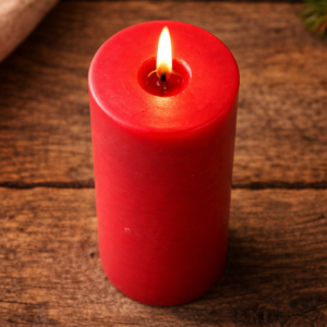 Red Pillar Candle